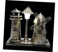 Ipetboom Retro Luminous Decorative Lighthouse Lamp Vintage Night Light for Bedroom Table Decor Creative European Style Nightlight Year Old