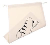 Ipetboom Reusable Bread Bags Bread Pouch Cotton Linen Drawstring Beige Machine Washable Gift Bag