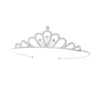 Ipetboom Rhinestone Crown Headband for Women Hand Made Alloy Wedding Tiara Elegant Party Accessory for Birthdays Weddings Proms and Photography Props