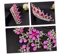 Ipetboom Rhinestone Crown Jewelry for Women Bridal Accessories with Necklace and Earrings Classic Sparkling Design for Weddings Birthdays Engagements and Banquets Craftsmanship Gift
