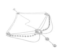 Ipetboom Rhinestone Head Chain Dangling Forehead Jewelry Crystal Headpiece Bridal Hair Accessories Viking Wedding Dress Headpiece
