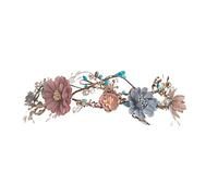 Ipetboom Rhinestone Headband for Weddings Vintage Flower Hairband for Parties and Formal Events Handmade Style Headdress for Women