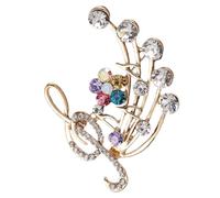 Ipetboom Rhinestone Musical Note Lapel Pin for Women Premium Alloy Brooch Sparkling Coat and Sweater Accessory Eye-catching Fashion Pin for Jackets Backpacks Hats Gift for Valentine Day and