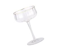 Ipetboom Rimmed Glass Cocktail Goblet Elegant Tulip Crystal Wine Goblet for Parties Weddings and Home Use Smooth Touch Drinking Glassware for Juice and Cocktails