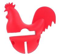 Ipetboom Rooster Shaped Silicone Pot Spill Lifter Decorative Boil Stopper Clip for Kitchen Use Red Cartoon Kitchen Accessory Easy to Use Lid Lifter for Home and Restaurant Cooking
