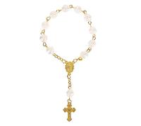 Ipetboom Rose Beads String Prayer Bracelet for Men Delicate Muslim Pilgrimage Bead Hand Chain Lightweight Rosary for Worship for Religious Ceremonies and Celebrations