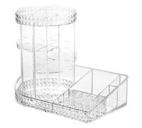 Ipetboom Rotatable Makeup Box Storage Organizer Desktop Cosmetics Case Space-saving Design
