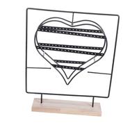 Ipetboom Rotating Jewelry Tower Stand Black Metal Earring Organizer with Smooth Spin Necklace Bracelet Display Rack for Home Shop and Live Stream Use