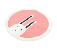 Ipetboom Round Cartoon Animal Design Play Area Rug Soft Non Slip Carpet for Bedroom Nursery Playroom Reusable and Washable Lovely Round Rug