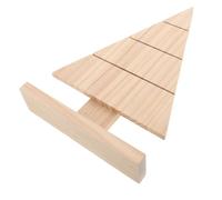 Ipetboom Rustic Unfinished Wood Xmas Tree with Stand DIY Craft Tabletop Decoration for Christmas Centerpiece Compact Stable Wooden Holiday Accent for Painting and Seasonal Display