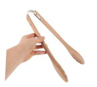 Ipetboom Rustic Wooden Food Tong Natural Wood Clip for Cooking and Grilling Sturdy Pasta and Toast Gripper with Smooth Comfortable Grip Versatile Kitchen Tool for Indoor and Outdoor Dining