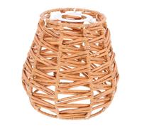 Ipetboom Rustic Woven Rattan Ceiling Lamp Shade Farmhouse Pendant Light for Dining Room Kitchen Island and Guesthouse Soft Diffused Illumination with Vintage Modern Decor