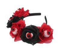 Ipetboom Scary Eyeball Rose Headband Halloween Costume Flower Headpiece with Realistic Bleeding Eye and Detailed Teens Party Haunted House Accessory