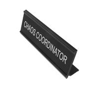 Ipetboom Shaped Aluminum Mediator Desk Plaque for Office Use Black Desk Sign for Clear Role Identification Sturdy Plate for Mediation Environments Quick Participant Recognition Suitable for