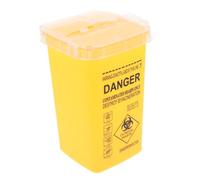 Ipetboom Sharps Disposal Container 0.26 Gallon Lid Yellow Waste Bin 10.5 Wide x 10 High x 7.25 Deep Safe Disposal for Tattoo and Use
