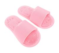 Ipetboom Silicone Foot Scrubber Slippers for Shower Non-Slip Suction Cup Exfoliating Massager Pink 2pcs Set Foot Cleaning Slippers for Unisex Adults Home Bathroom Use