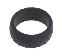 Ipetboom Silicone Outdoor Sports Ring for Men, Skin-friendly Flexible Finger Ring with Fish Scale Texture, Size 8, Colourful Blue, Ergonomic Design for Exercising and Bodybuilding