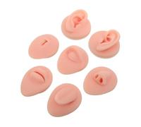 Ipetboom Silicone Piercing Practice Model with Soft Skin-like Texture Realistic Ear Nose Mouth Tongue Navel Body Parts for Tattoo Training and Piercer Teaching Tool and Reusable Simulation