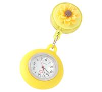 Ipetboom Silicone Pocket Watch for Nurses and Doctors with Second Hand and Retractable Clip - Round Vintage-Style Hanging Nurse Watch for Clinical Use