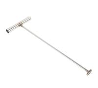 Ipetboom Silver 1 Manhole Lifter Hook Stainless Steel T-Shape Pull Hook with Robust Construction for Handling Sewer Maintenance