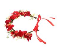 Ipetboom Simulation Wreath Headdress Boho Floral Crown Women Flower Headband for Wedding Festivals Hair Accessories