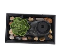 Ipetboom Small Desktop Fountain with Running Water Effect Indoor Waterfall Ornament for Home Decoration Creative Tabletop Adornment Symbolizing Wealth and Luck
