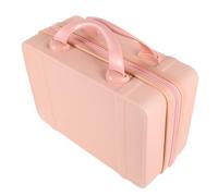 Ipetboom Small Portable Makeup Suitcase Hard Travel Cosmetic Case with Spacious Interior Comfortable Grip Handle and Stylish Design for Organized Storage and Easy Carrying