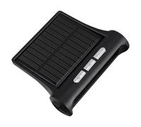 Ipetboom Solar Car Clock with Digital Calendar and Thermometer, Auto LED Display Electronic Clock for Vehicle Dashboard, Solar-powered Automotive Time and Temperature Gauge