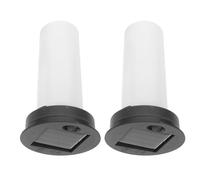 Ipetboom Solar Solar Light Parts Replacement Light Tops 2pcs Plastic with Flickering Flame Effect , Weather Resistant for LED Lanterns for Outdoor Patio , Garden , and Home Parties
