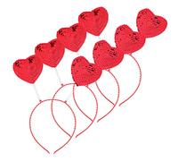 Ipetboom Sparkly Heart Headband Love Heart Band Glitter Lace Party Hair Accessory