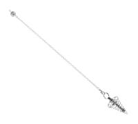 Ipetboom Spiral Conical Pendulum Pendant Copper Dowsing Jewelry for Meditation Divination with Elegant Swinging Design Metaphysical Accessory in White K Color