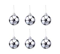 Ipetboom Sports Ornaments for Tree: 6Pcs Lovely Christmas Ball Decorations Plastic Delicate Bauble Balls, Basketball & Football Christmas Tree Ornaments