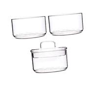 Ipetboom Stackable Glass Storage Bowls with Lids Transparent Multi Food Containers for Salad Nuts and Grain Airtight Fresh Keeping Bowls Suitable for Home and Restaurant Use
