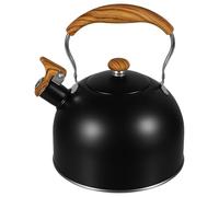 Ipetboom Stainless Steel 2.5L Whistle Tea Kettle with Nylon Anti-Scald Handle and Mirror-Treated Interior for Safe Boiling on Gas Hobs