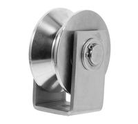 Ipetboom Stainless Steel Bearing Pulley Block Heavy Duty Groove Wheel Rope Pulley for Lifting and Sliding Applications with V Groove Smooth Operation and High Load Capacity
