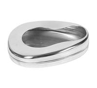 Ipetboom Stainless Steel Bed Pan Urinal for Elderly and Bedridden Patients Large Capacity Lightweight Portable Urinal for Hospital Home Care Reusable Easy Clean Bedpan with Contoured Design