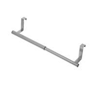 Ipetboom Stainless Steel Cabinet Door Towel Holder Telescopic Storage Rack Nail Over Door Towel Rail for Bathroom Kitchen Multifunctional Rag Storage Pole and Portable