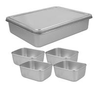 Ipetboom Stainless Steel Condiment Seasoning Box with Multiple Compartments, Lightweight and Easy to Open, Large Capacity Silver Bar Condiment Case for Weddings and Picnics