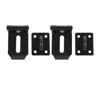 Ipetboom Stainless Steel Door Hasp Lock 2Pcs Right Angle Padlock Clasp for Windows and Gates