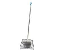 Ipetboom Stainless Steel Dustpan Long Handle Heavy Duty Upright Cleaning Dustpan for High Ceilings Home