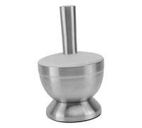 Ipetboom Stainless Steel Garlic Masher with Non-Slip Base Food Grade Manual Kitchen Utensil for Easy Garlic Crushing Portable Lightweight Silver Grinder for Home Cooking