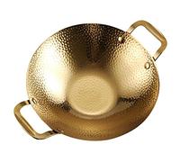 Ipetboom Stainless Steel Griddle Pan with Double Handles Hammered Texture Cooking Pot for Household and Korean Bbq Use Lightweight Rapid Heating Non Stick Saving Kitchen Cookware