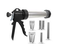 Ipetboom Stainless Steel Hand Sausage Stuffer with Replacement Filling Tubes Manual Kitchen Gadget for Homemade Sausage Making Easy to Use Professional Filling Machine