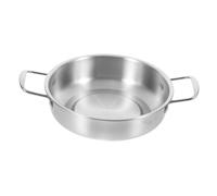 Ipetboom Stainless Steel Korean Soup Pot with Scald Handles Multi Function Noodle and Seafood Cooking Pot for Indoor and Outdoor Use Smooth Rim Easy Clean Ramen and Soup Storage Cooker