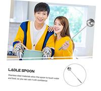 Ipetboom Stainless Steel Long Handle Soup Ladle Rust Resistant Wok Spoon for Kitchen Serving Mixing Cooking at Home Restaurant Canteen Use