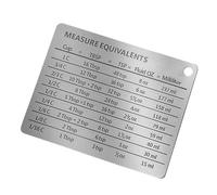 Ipetboom Stainless Steel Magnetic Kitchen Conversion Chart for Baking Cups to Tablespoons Teaspoons Fluid Ounces and Easy to Read Measurement Reference for Home Bakers with Random Color