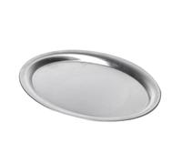 Ipetboom Stainless Steel Oval Steaming Fish Plate Food Serving Tray for Home Hotel Western Restaurant Stackable Snack and Dessert Platter Silver Small