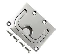 Ipetboom Stainless Steel Recessed Trap Door Handle with Mirror Polished Finish Flush Pull Square Latch for Boat Hatch Motorboat Cabin Deck Pull Ring Easy Installation Versatile Use for