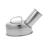 Ipetboom Stainless Steel Urinal for Men Portable Spill Pee Bottle Bed Urinal for Hospital and Home Use Gentle Mouth Design for Comfort and Safety