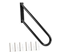 Ipetboom Stairway Handrail Metal Grab Bar Wall Mounted Safety Rail for Indoor Outdoor Steps Porch Garage Non-deformable Anti-Slip Support Bar for Family Protection